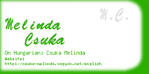 melinda csuka business card